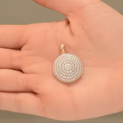 نیم ست طلا 18 عیار زنانه طلای مستجابی مدل آوا تراش کد 09