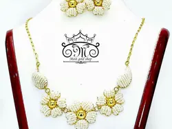 نیم ست مروارید اصل دست ساز