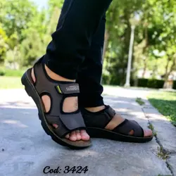 حراج محدود دمپایی صندل پشت بسته چسبی مردانه با کیفیت صد در صد طبی قهوه ایی 3424