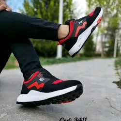 تخفیف این هفته قیمت تولید خرید تکی کفش کتونی  اسپرت مردانه 361 نایک  راحت زیره پیو رویه فابیلاک قرمز 3411