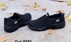 کفش اسپرت مخصوص پیاده روی مردانه فوق العاده شیک و راحت  مدل اسچیکرز رنگ مشکی تمام