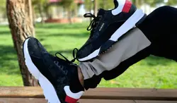 کفش اسپرت مردانه فوق العاده شیک و راحت مدل نبوک رنگ مشکی سفید