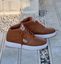 کفش اسپرت نیم بوت ساقدار مدل درام جدید و فوق العاده شیک خردلی زیره سفید با ارسال رایگان 3385