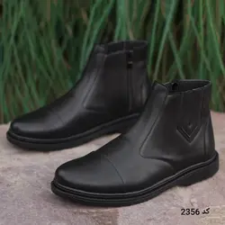 کفش نیم بوت ساقدار مجلسی اداری مردانه پسرانه مشکی  با ارسال رایگان  2356