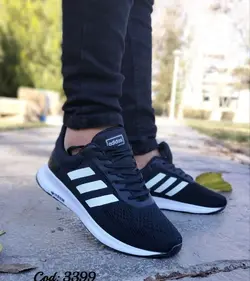 حراج باورنکردنی کفش اسپرت مردانه و پسرانه مدل اسپیسرمناسب برای پیاده روی مشکی سفیدبا ارسال رایگان