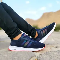 حراج ویژه کفش اسپرت مردانه و پسرانه مدل اسپیسر سبک و راحت سورمه ای هواوگرامی با ارسال رایگان