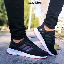 حراج باورنکردنی کفش اسپرت مردانه و پسرانه مدل اسپیسر مشکی هولوگرامی با ارسال رایگان