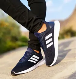 حراج باورنکردنی کفش اسپرت مردانه و پسرانه مدل اسپیسر جذاب و خنک سورمه ای سفید با ارسال رایگان