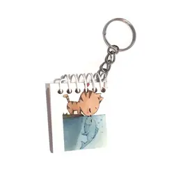 جاسوئیچی طرح دفترچه مدل گربه و ماهی