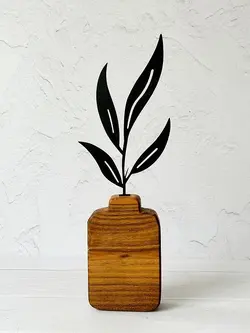 گلدان برگ فلزی سایز بزرگ