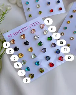 گوشواره نگینی قلب