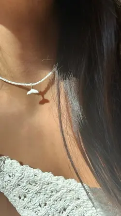 وال با مینا سفید و منجوق سفید