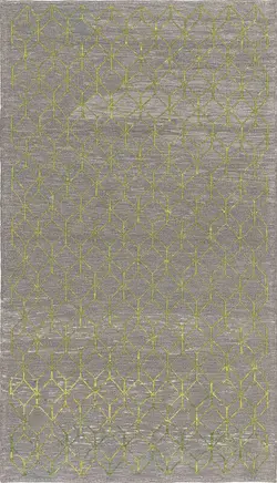 گلیم سوزنی دستباف آذربایجان طرح اشری هندسی خاکستری و طلایی 69065