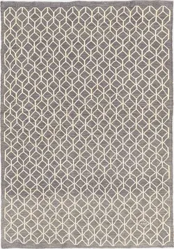 گلیم سوزنی دستباف آذربایجان طرح اشری هندسی کرم 68841