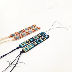 M0124 _ دستبند نیمه آماده برای طلا، 5 ردیفه ( منجوق میوکی )