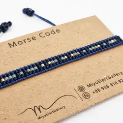 M0133 _ دستبند مورس 3 ردیفه ( منجوق میوکی )