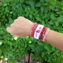 A0046 _ دستبند فلامینگو ( منجوق چک )