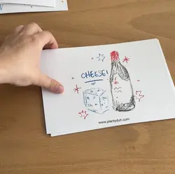 نقاشی بطری و پنیر