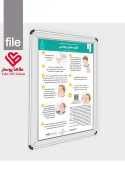 پوستر قطره چشمی ( پوستر راهنمای استفاده از قطره چشمی eye Drop)