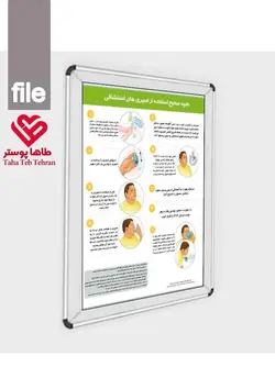 پوستر نحوه استفاده از اسپری های استنشاقی - پوستر اسپری (آموزش به بیمار)