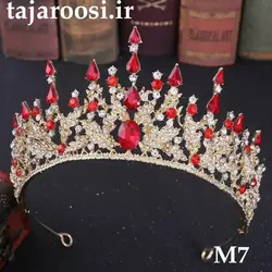 تاج عروس آسمان رنگ قرمز کد M7