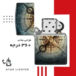 فندک زیپو اصل 48562 طرح قطب نما و روح