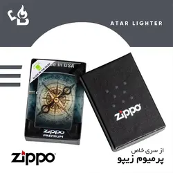 فندک زیپو اصل 48562 طرح قطب نما و روح