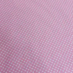 پارچه کتان نخ خالدار صورتی (F84)