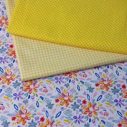 پارچه نخ پنبه گلدار زمینه سفید (B13)