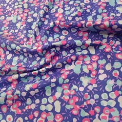 پارچه کتان نخ آبرنگی زمینه آبی پررنگ (F78)