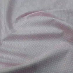 پارچه کتان نخ خالدار صورتی کم رنگ (F68)