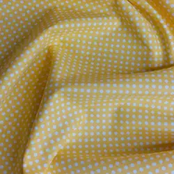 پارچه کتان نخ خالدار زرد (F17)