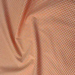 پارچه کتان نخ چهارخونه نارنجی (F52)