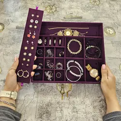 سینی نظم دهنده جواهرات و اکسسوری کد B - طراحی بسته بندی | باکس جواهرات