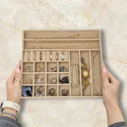 سینی نظم دهنده جواهرات و اکسسوری کد c - طراحی بسته بندی | باکس جواهرات