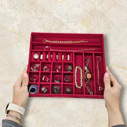 سینی نظم دهنده جواهرات و اکسسوری کد c - طراحی بسته بندی | باکس جواهرات