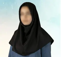 مقنعه ساده عرض بلند کرپ