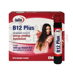 ویال خوراکی ویتامین B12 پلاس یوروویتال بسته 6 عددی