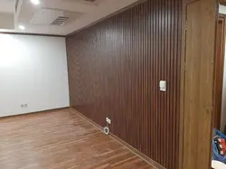 ترمو وال پلی استایرن شیار دار رنگ چوب تیره فندقی کد2032