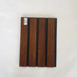 ترمو وال پلی استایرن شیار دار رنگ چوب تیره فندقی کد2032