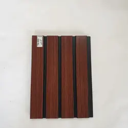 ترمو وال پلی استایرن شیار دار رنگ چوب تیره گردویی کد2024