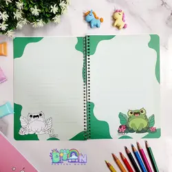 دفتر مشق خط دار و حاشیه دار 50 برگ طرح توت فرنگی