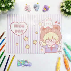 پوشه دکمه دار طرح دختر کیوت 1