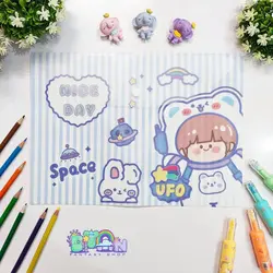 پوشه دکمه دار طرح دختر کیوت 3