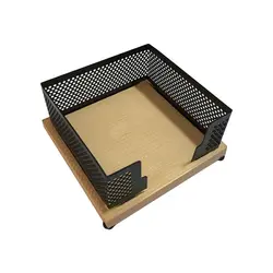 جای برگه یادداشت فلز و چوب نگین