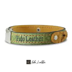 دستبند چرم بافتی