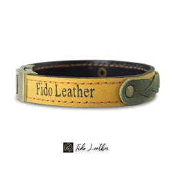 دستبند چرم بافتی