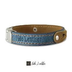 دستبند چرم بافتی