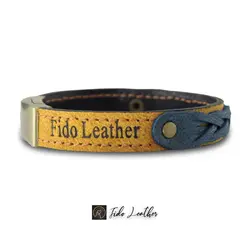 دستبند چرم بافتی