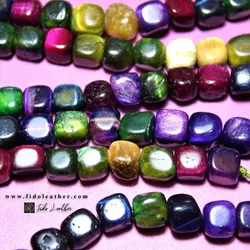 ست چشم ببر مولتی کالر+ مدال عقیق سیاه+ مهره ی سواروسکی